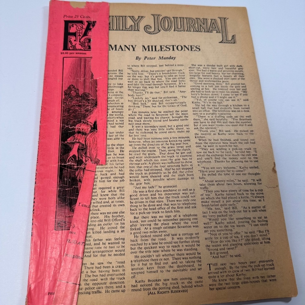 Vintage 1950s Family Journal Digest Magazine – “Many Milestones”